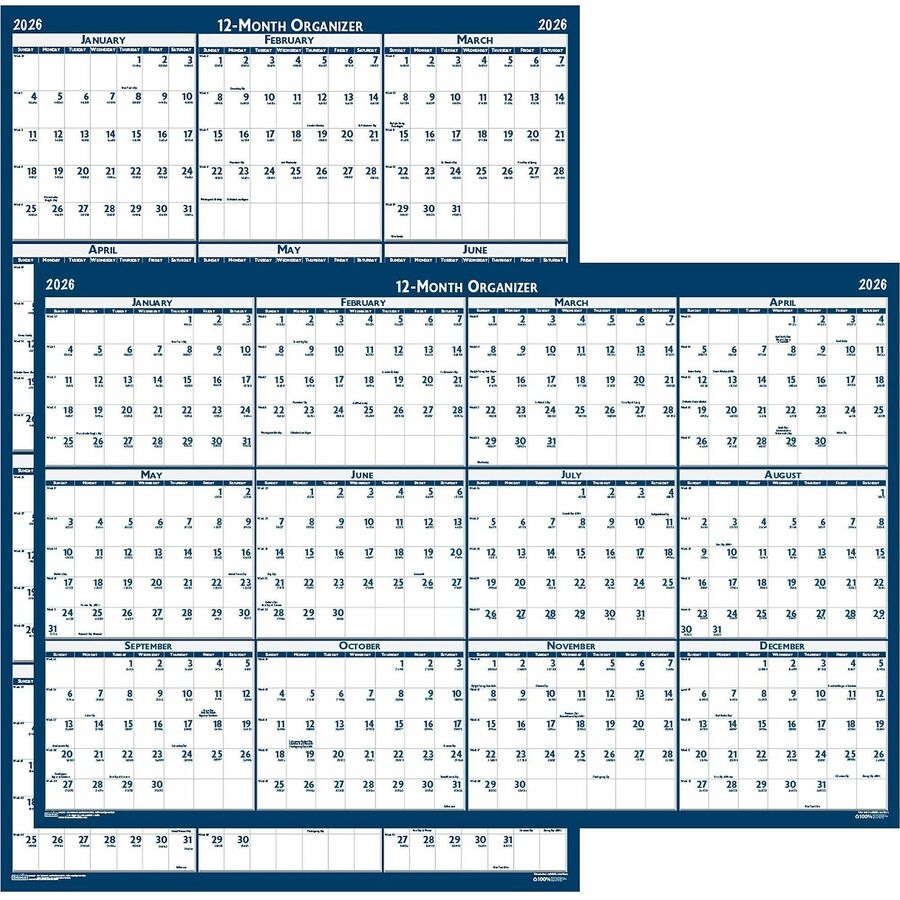 House Of Doolittle Recycled Laminated Reversible Planner 