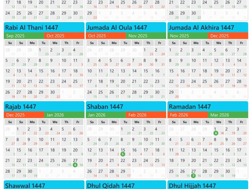 Islamic Calendar In Germany 1447 2025 2026 Hijri Calendar