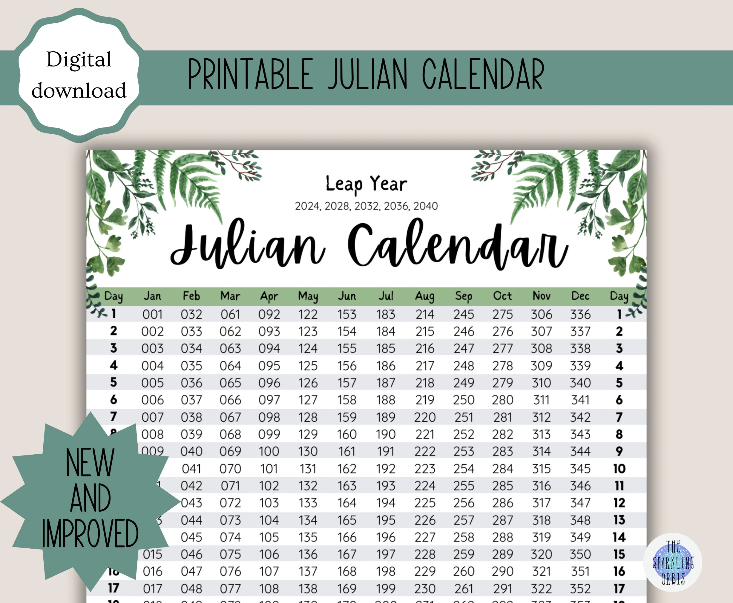 Julian Date Calendar 2025 Printable Julian Calendar 2021 Julian Julian Date Calendar 2025 Printable Julian Calendar 2021 Julian