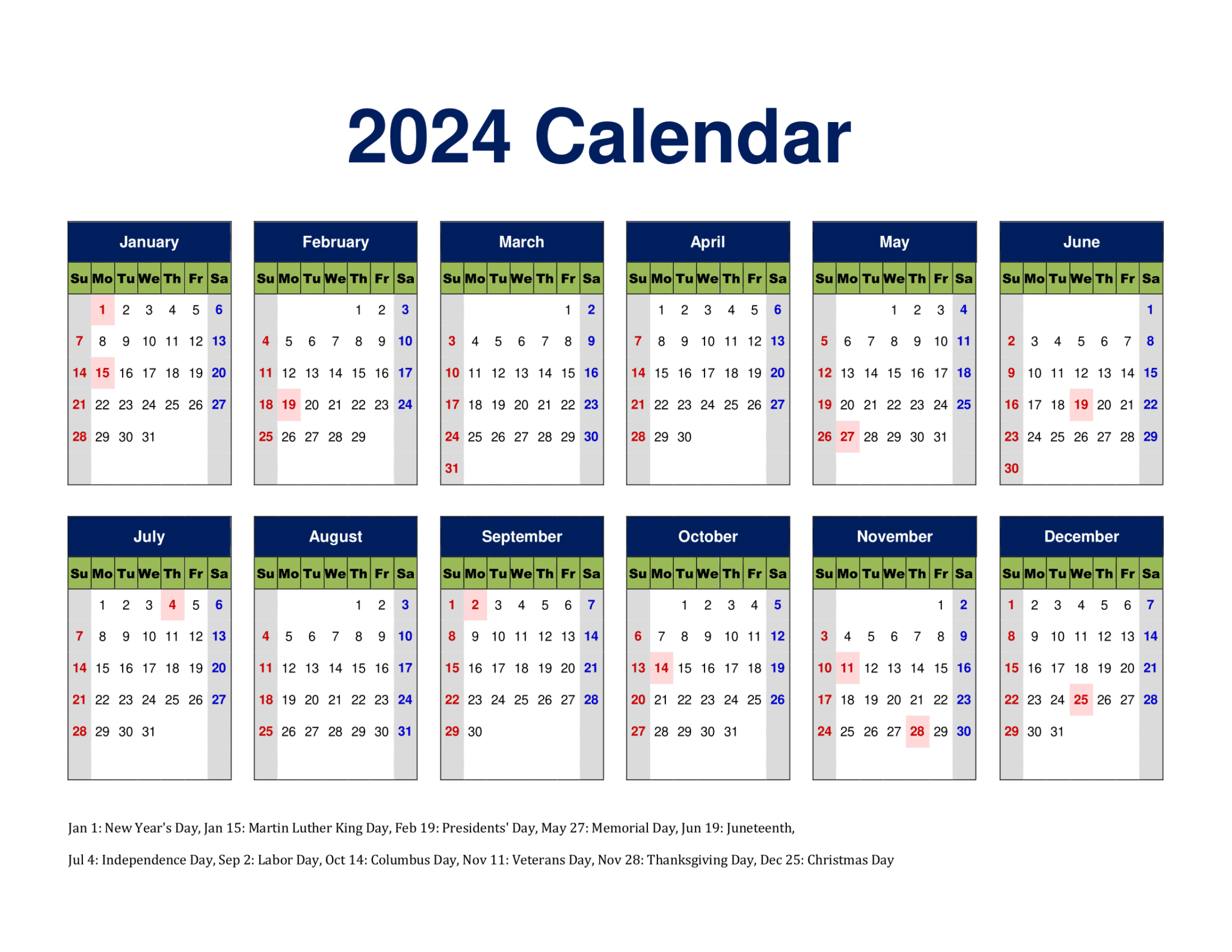 Julian Day Calendar 2024 Printable