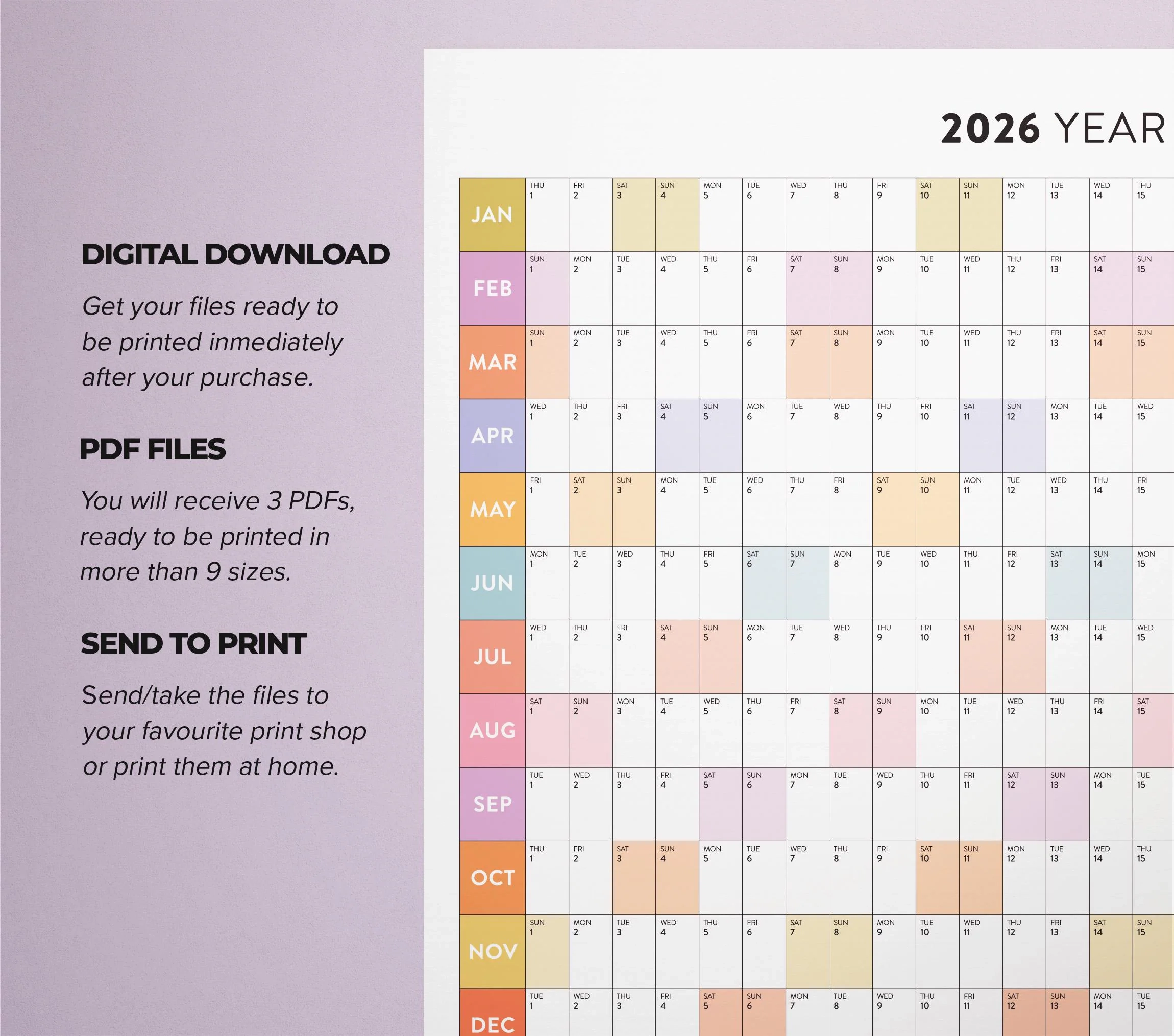 Large Calendar 2025 2026 2026 Yearly Wall Calendar 2026 Wall 