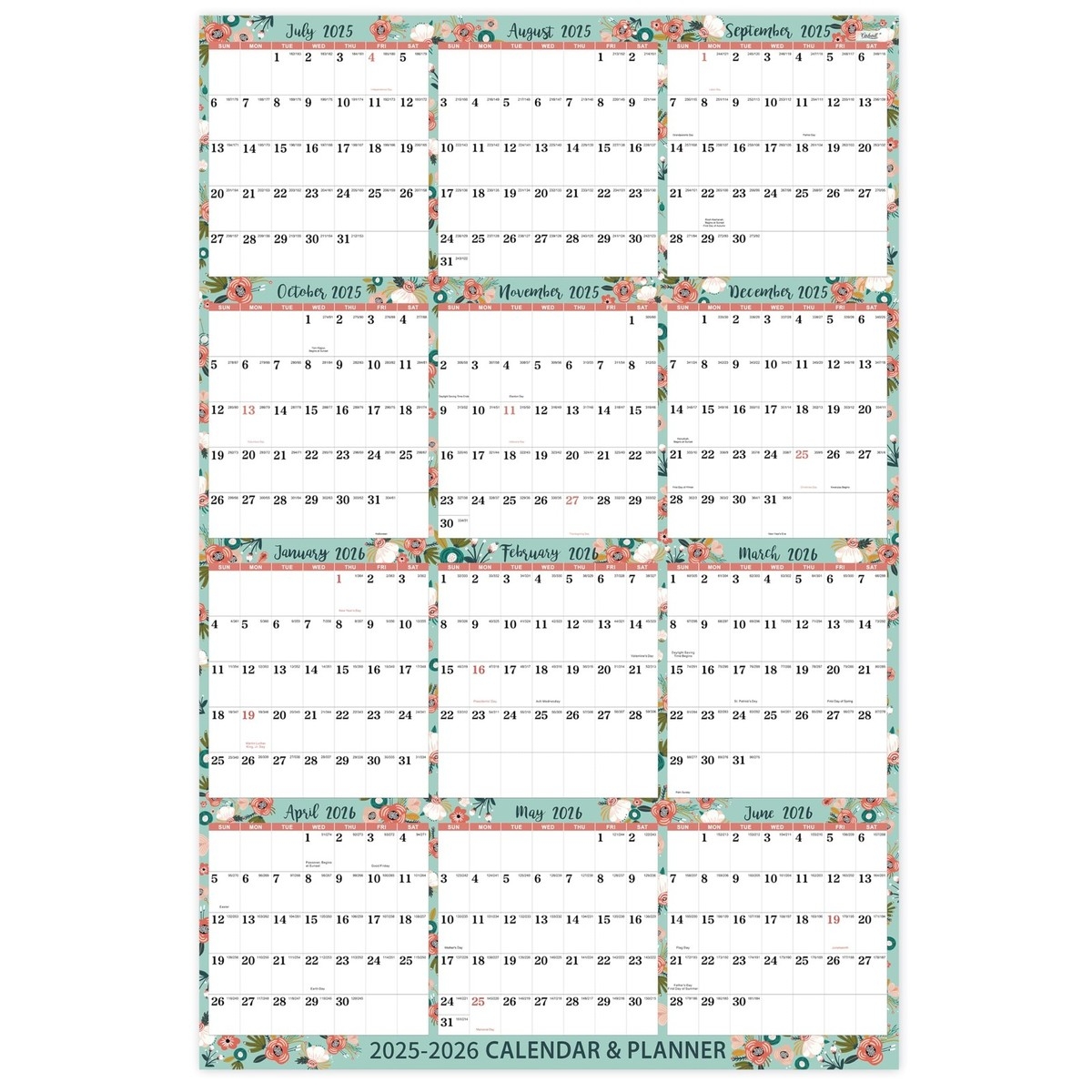 June Julian Calendar 2026