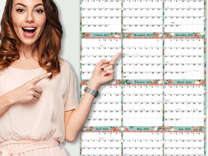 Large Wall Calendar 2026 Yearly Calendar Printable June 2026 23 1