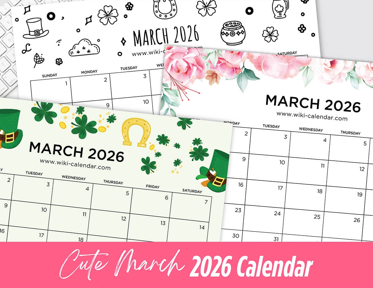 March 2026 Calendar Printable Templates amp More