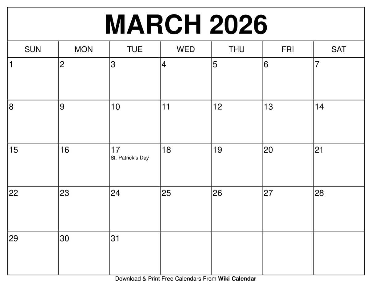 California Gregorian Calendar 2026