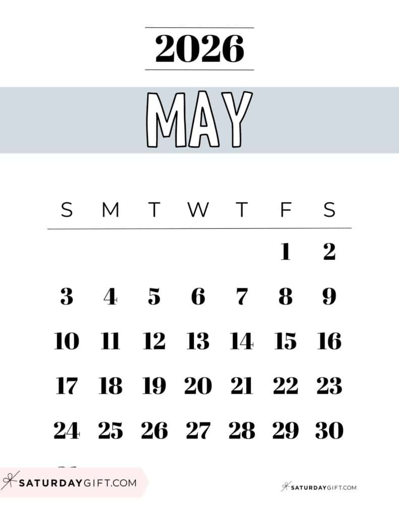 May 2026 Calendar 23 Cute amp Free Printables