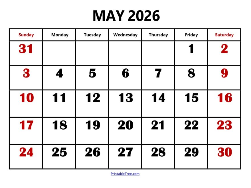 May 2026 Calendar Printable PDF With Holiday Templates Free
