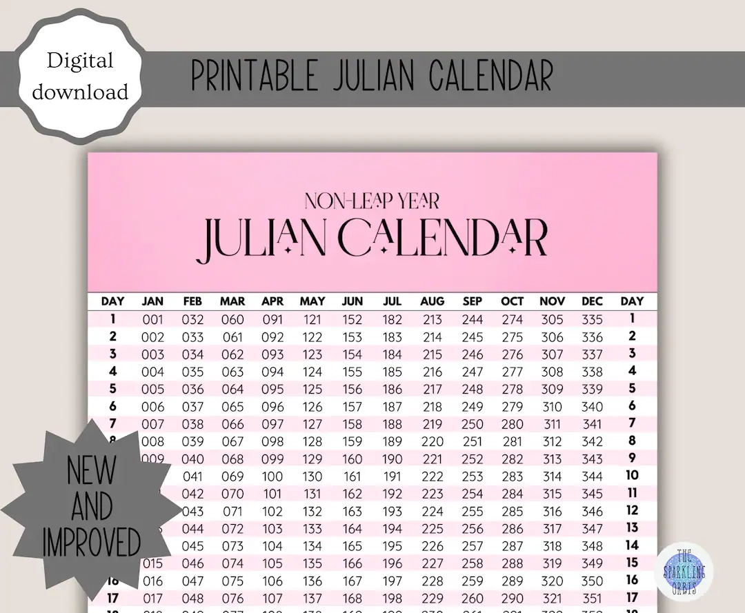 Month Julian Day Format Monthly Calendar Julian Date 310 2026 