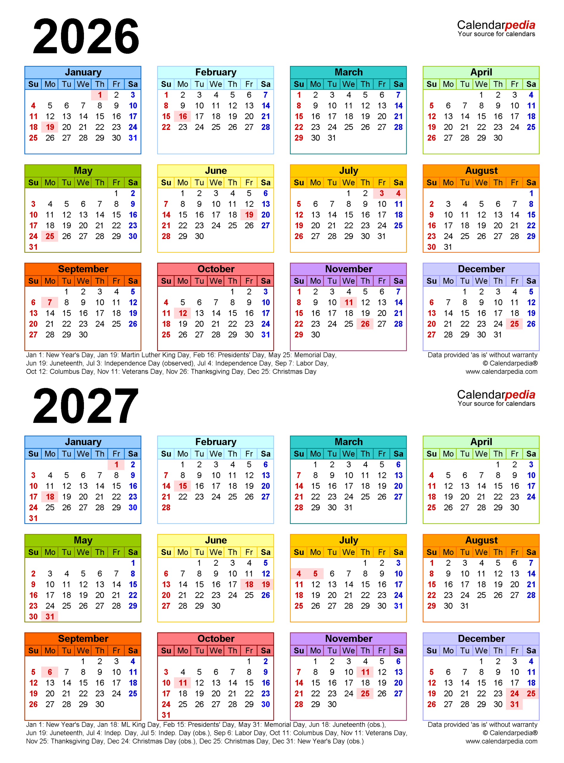 Julian Date 2026 2027 Calendar
