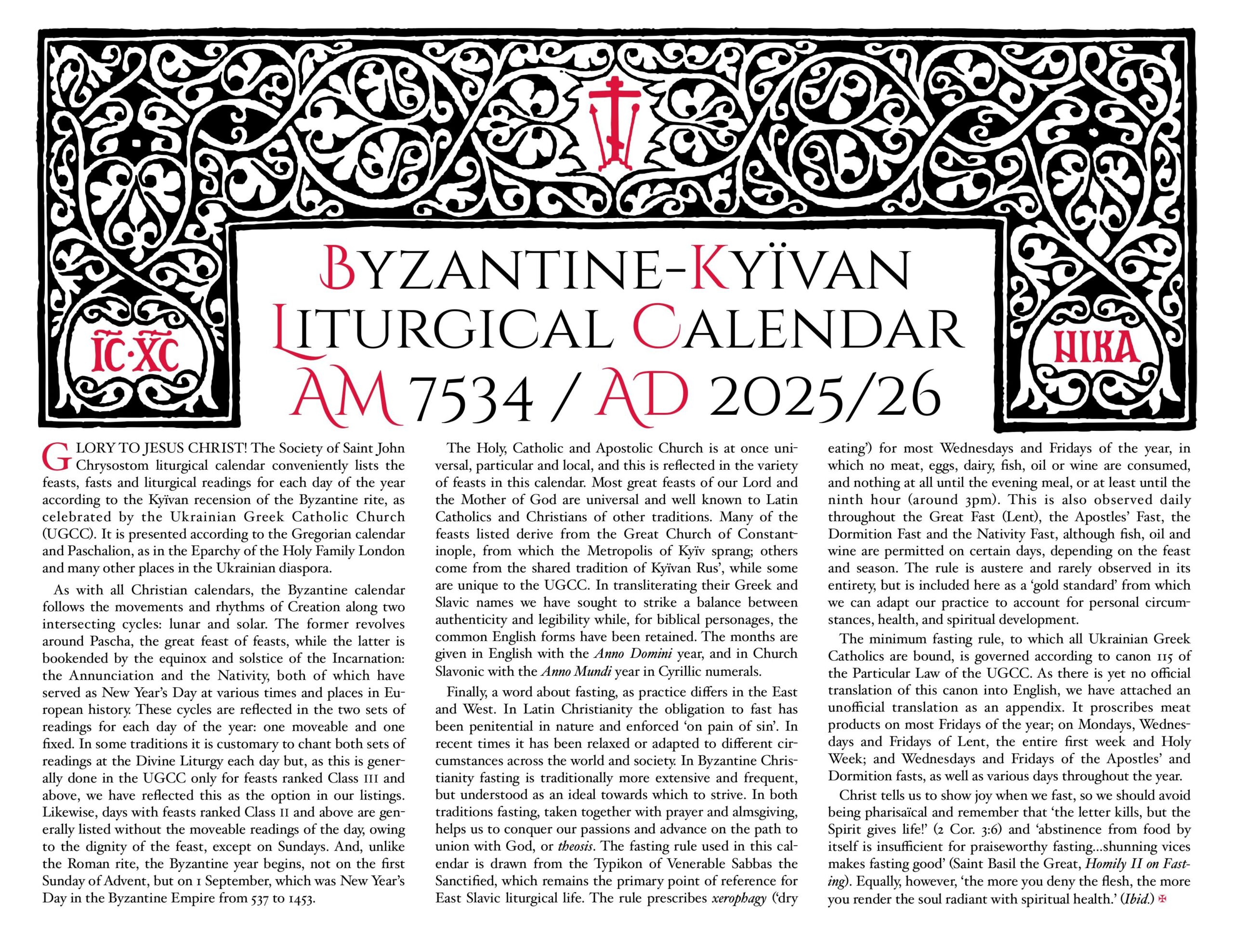New Liturgical Movement 2025 26 Liturgical Calendar For The 