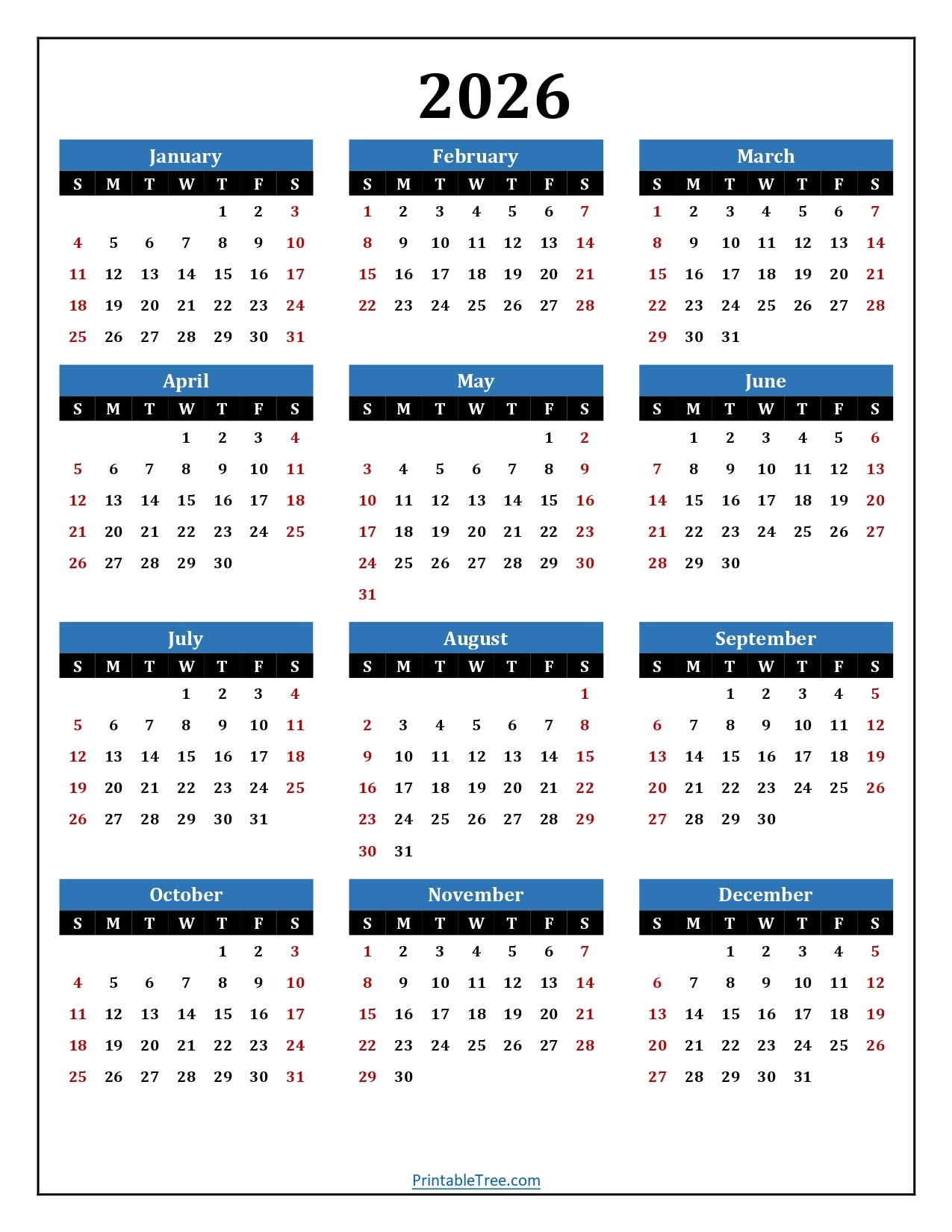 2026 Julian Calendar With Week Numbers
