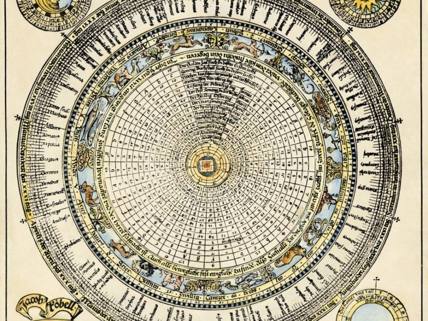 Roman Julian Calendar Ngerman Broadside 1520 Poster Print By
