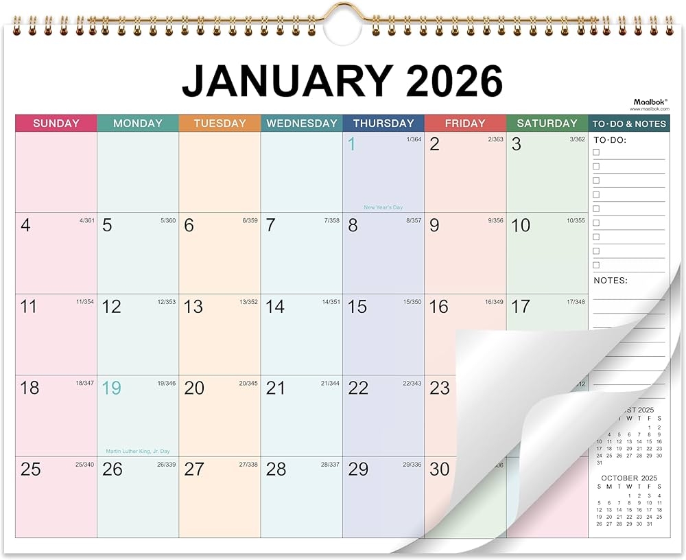 Wall Calendar 2025 2026 Calendar 2025 2026 July 2025 December 