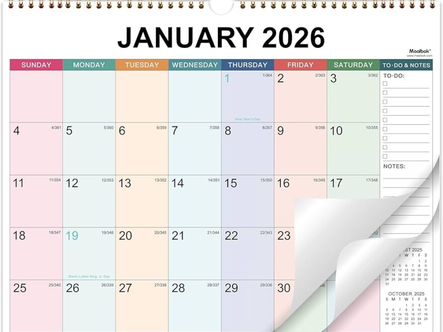 Wall Calendar 2025 2026 Calendar 2025 2026 July 2025 December